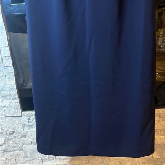 Trina Turk Blue Ruffled Sheath Dress with Flutter Sleeves - Picture 5 of 10